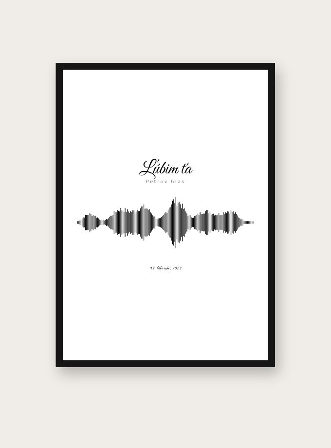 Soundwave art – ukážka personalizovaného printu